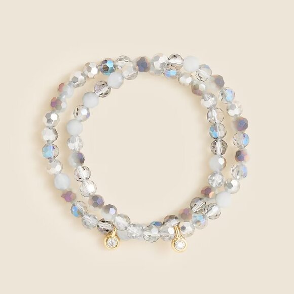 J. Crew Crystal Beaded Bracelets Set-of-Two/NWT - Picture 2 of 9